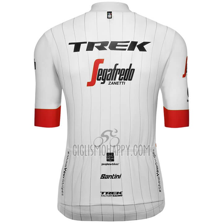 Trek Segafredo Cycling Jersey Bib Short 2018 Short Sleeve Tour de France White Red